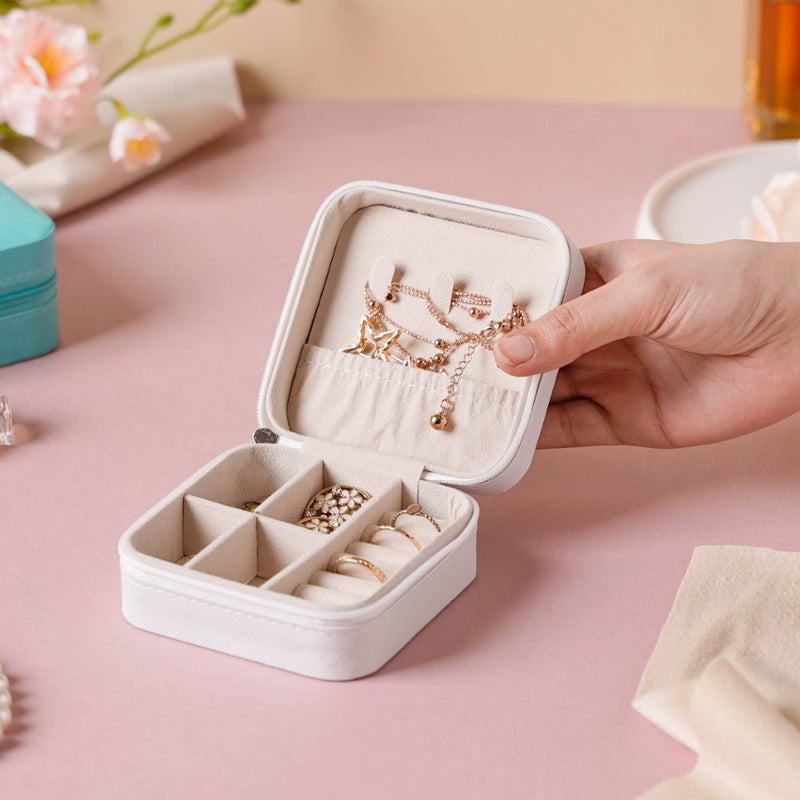 Mini Jewellery Storage Box White
