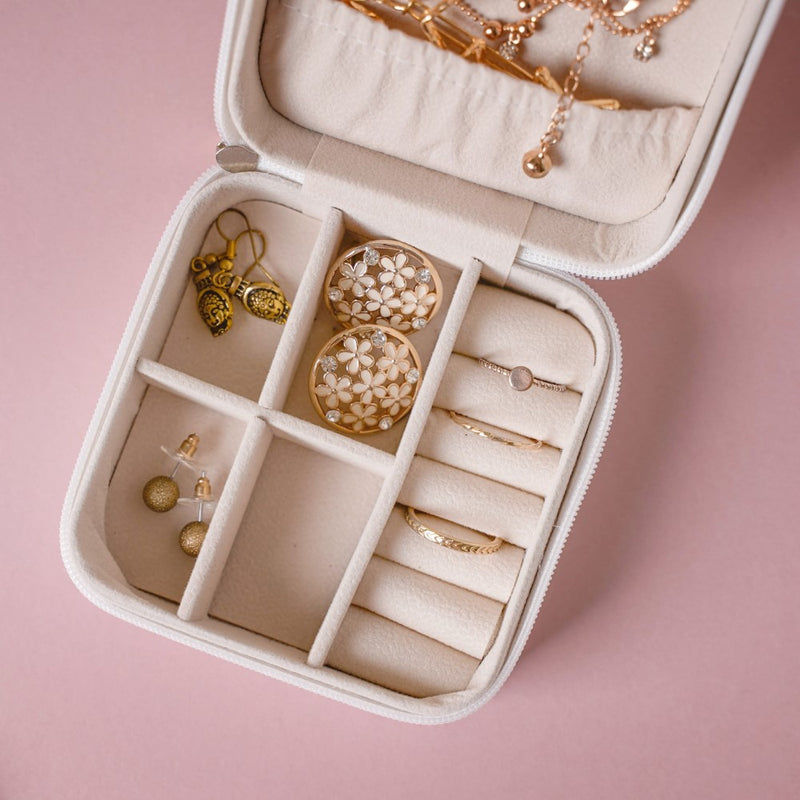 Mini Jewellery Storage Box White