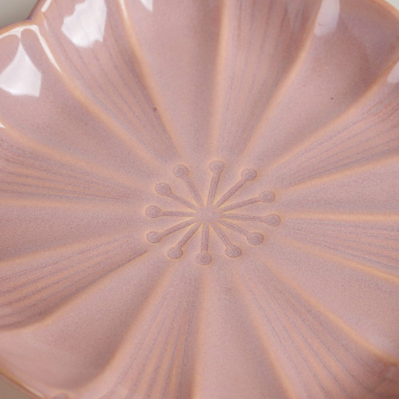 Ocean Square Plate with Handle Pink - Ceramic platter, serving platter, fruit platter | Plates for dining table & home decor