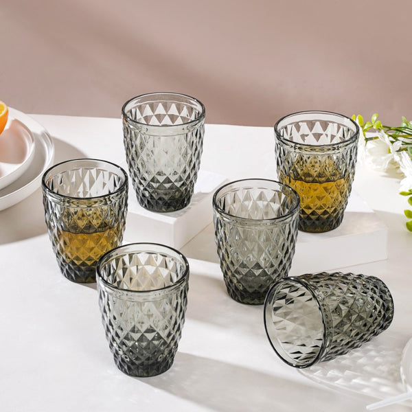 Water Glass Ash Grey Set Of 6 250 ml