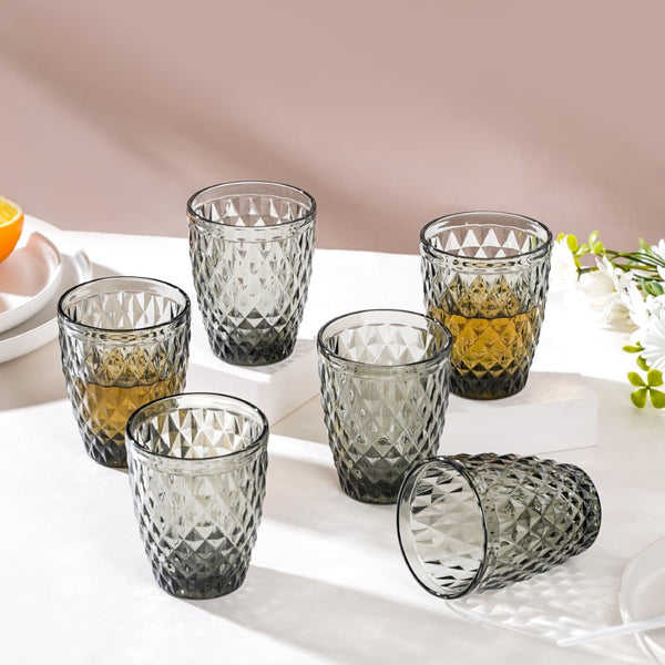 Water Glass Ash Grey Set Of 6 250 ml