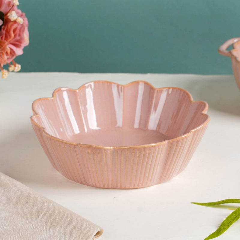 Ocean Scallop Bowl Large - Bowl, ceramic bowl, serving bowls, noodle bowl, salad bowls, bowl for snacks, large serving bowl | Bowls for dining table & home decor