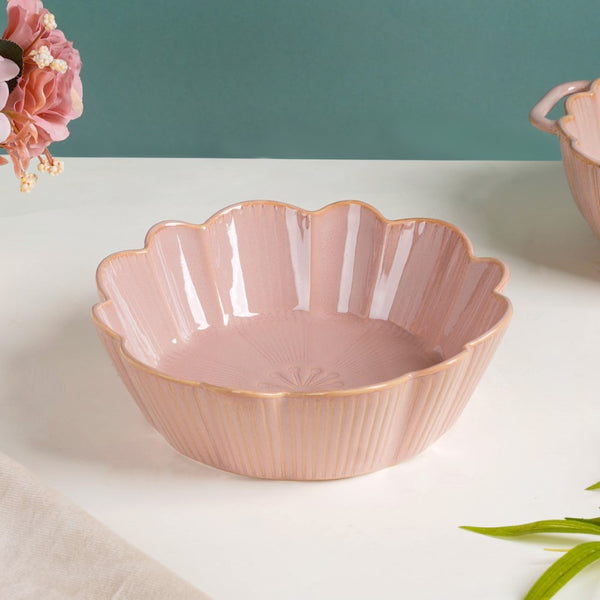 Ocean Scallop Bowl Large - Bowl, ceramic bowl, serving bowls, noodle bowl, salad bowls, bowl for snacks, large serving bowl | Bowls for dining table & home decor