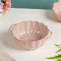 Ocean Serving Bowl with Handle Pink 600ml - Bowl, ceramic bowl, serving bowls, noodle bowl, salad bowls, bowl for snacks, baking bowls, large serving bowl, bowl with handle | Bowls for dining table & home decor