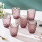 Rose Water Glass Mauve Set Of 6 250 ml