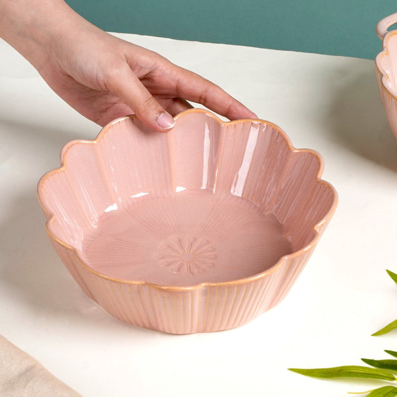 Ocean Scallop Bowl Large - Bowl, ceramic bowl, serving bowls, noodle bowl, salad bowls, bowl for snacks, large serving bowl | Bowls for dining table & home decor