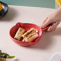 Red Ceramic Dish With Handle - Ceramic platter, serving platter, fruit platter | Plates for dining table & home decor