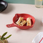 Red Ceramic Dish With Handle - Ceramic platter, serving platter, fruit platter | Plates for dining table & home decor