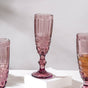 Rose Stemmed Glass Mauve Set Of 6 150 ml