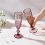 Rose Stemmed Glass Mauve Set Of 6 150 ml