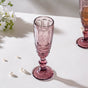 Rose Stemmed Glass Mauve Set Of 6 150 ml