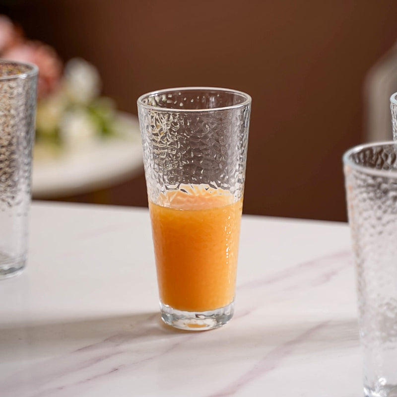 Pebble Textured Tall Drinkware Set Of 6 350 ml