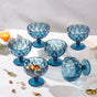 Dessert Serving Glass Blue Set Of 6 300 ml