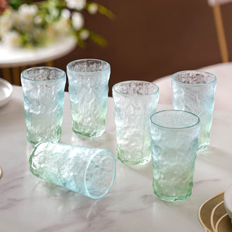 Tall Ombre Glacier Glass Set Of 6 350 ml