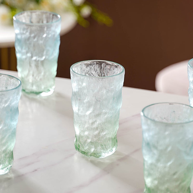 Tall Ombre Glacier Glass Set Of 6 350 ml