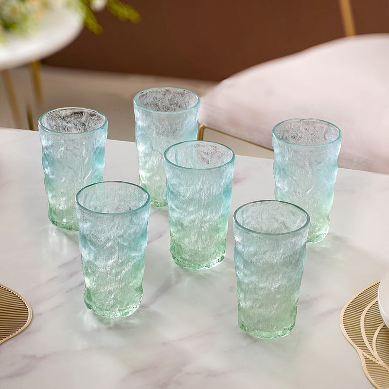 Tall Ombre Glacier Glass Set Of 6 350 ml