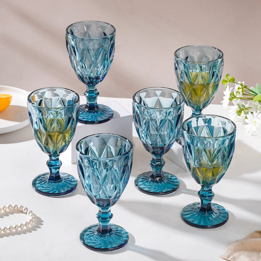 Wine Glasses - Buy Crystal Wine Glass With Stem Set Online | Nestasia