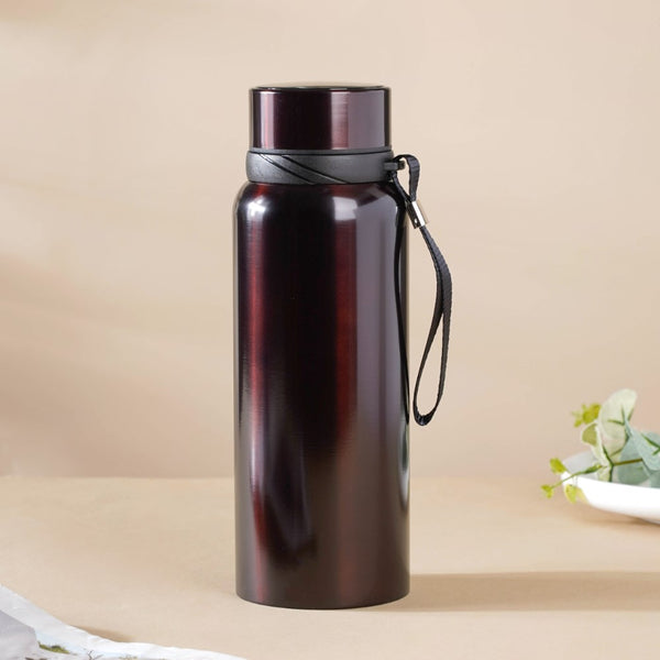 Steel Flask Brown 800 ml - Water bottle, flask, steel water bottle | Flask for Travelling