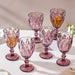 Rose Crystal Red Wine Glass Mauve Set Of 6 300 ml