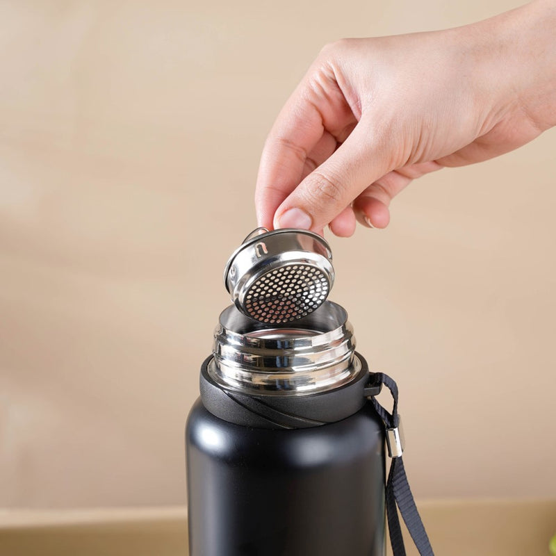 Steel Flask Black 800 ml - Water bottle, flask, steel water bottle | Flask for Travelling