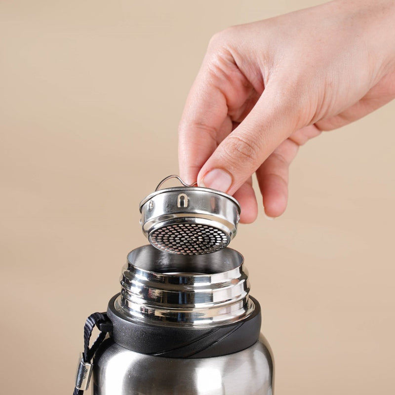 Steel Flask Grey 800 ml - Water bottle, flask, drinking bottle | Flask for Travelling & Gym