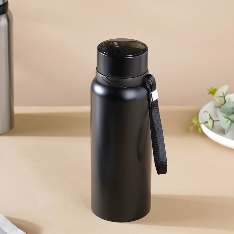 Steel Flask Black 800 ml - Water bottle, flask, steel water bottle | Flask for Travelling