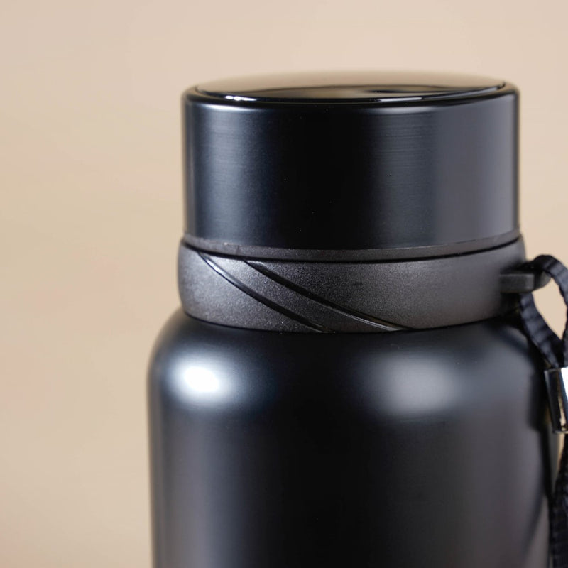 Steel Flask Black 800 ml - Water bottle, flask, steel water bottle | Flask for Travelling