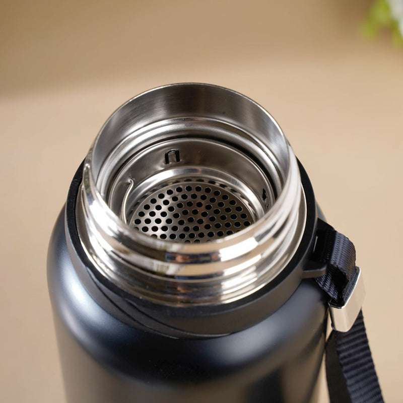 Steel Flask Black 800 ml - Water bottle, flask, steel water bottle | Flask for Travelling