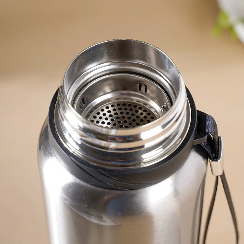 Steel Flask Grey 800 ml - Water bottle, flask, drinking bottle | Flask for Travelling & Gym