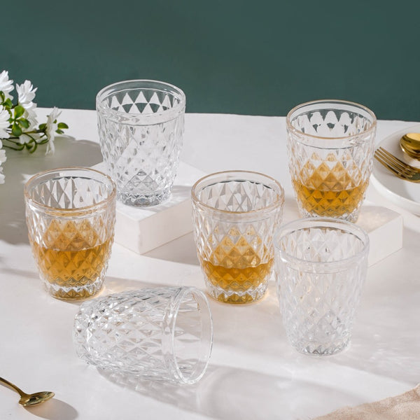 Water Glass Transparent Set Of 6 250 ml