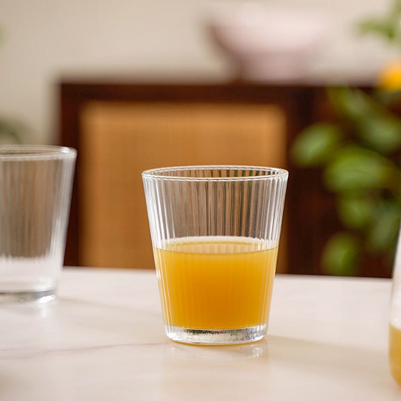 Short Striped Glassware Set of 2