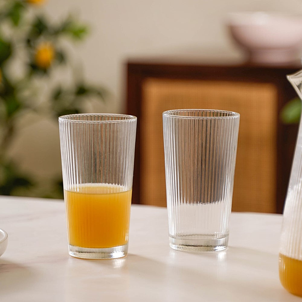 Buy Decorat-In 350ML Tall Water and Juice Glass Set of 6, Tall