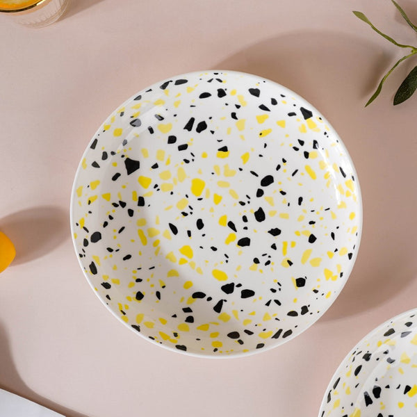 Mosaic Plate Yellow - Serving plate, snack plate, dessert plate | Plates for dining & home decor