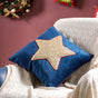 Sequin Star Velvet Cushion Cover 16 Inch X 16 Inch