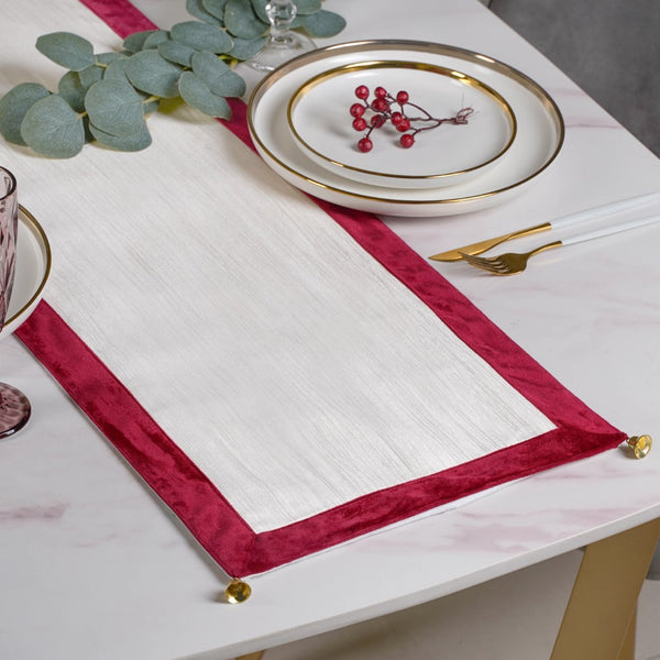 Holiday Bells Table Runner Off-White