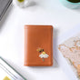 Honey Bee Two Fold Passport Cover Brown