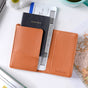 Honey Bee Two Fold Passport Cover Brown