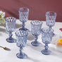 Stemmed Crystal Wine Glass Blue Set Of 6 300ml