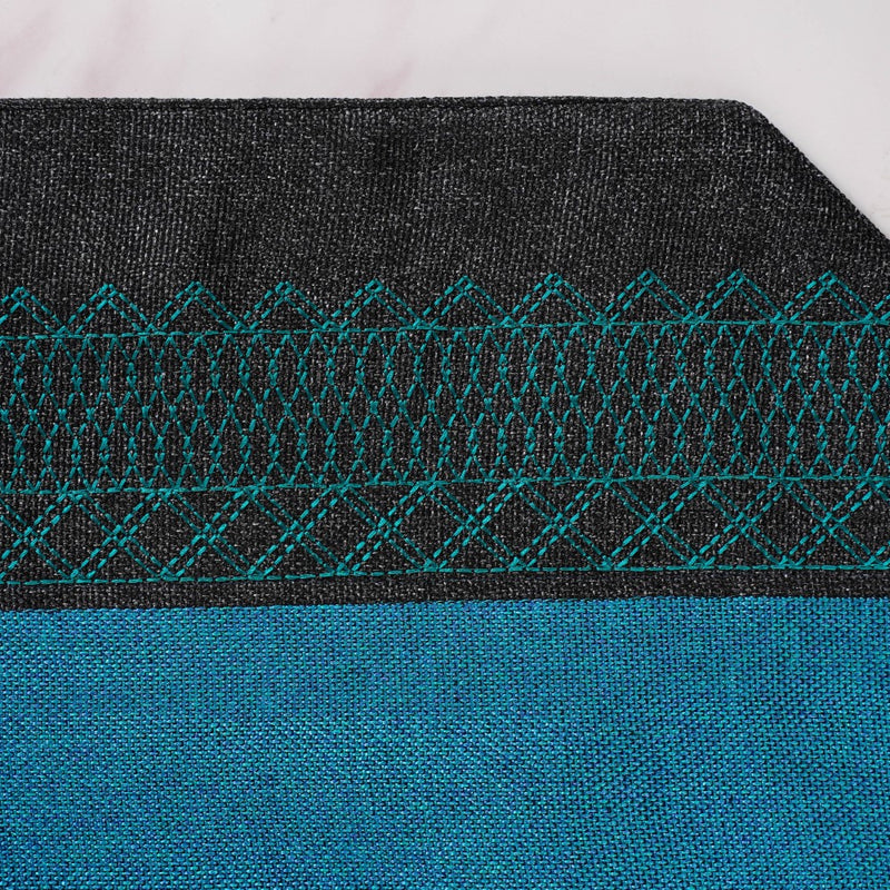 Woven Jute Table Runner Blue 72 Inch