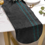 Handwoven Jute Table Runner Black 72 Inch