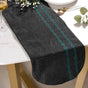 Handwoven Jute Table Runner Black 72 Inch