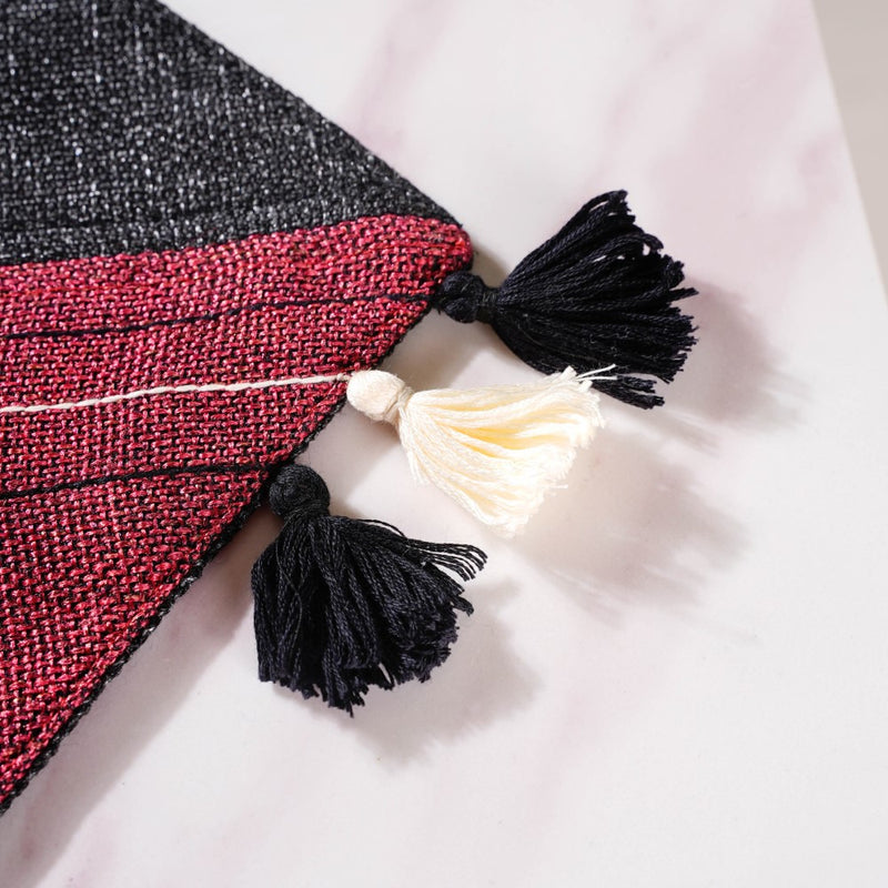 Jute Dining Table Runner Black 72 Inch