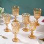 Stemmed Crystal Wine Glass Amber Set Of 6 300ml