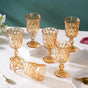 Stemmed Crystal Wine Glass Amber Set Of 6 300ml