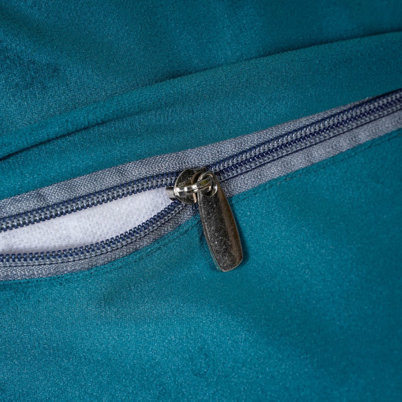 Beryl Green Quilted Velvet Cushion Cover 16 x 16 Inch