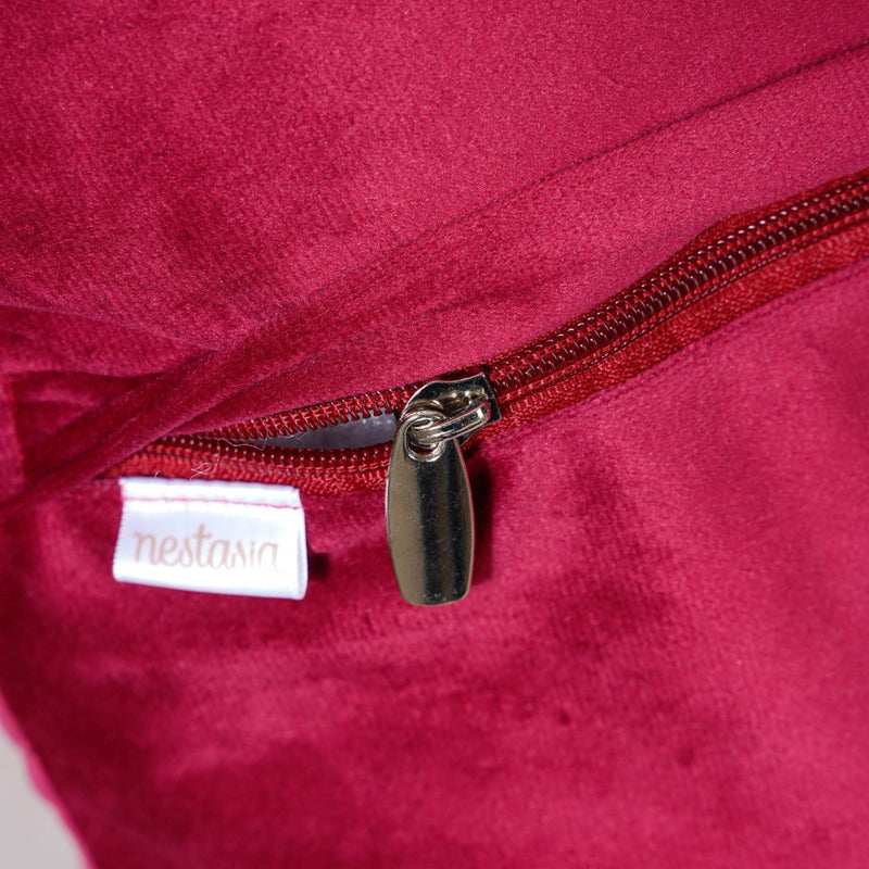 Airene Magenta Quilted Velvet Cushion Cover 16 x 16 Inch