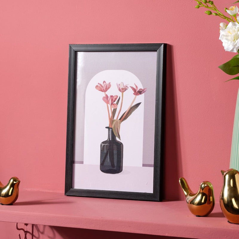 Flower In Vase Framed Wall Art 13x9 Inch - Picture frames wall art for wall decoration, wall design | Room decoration items