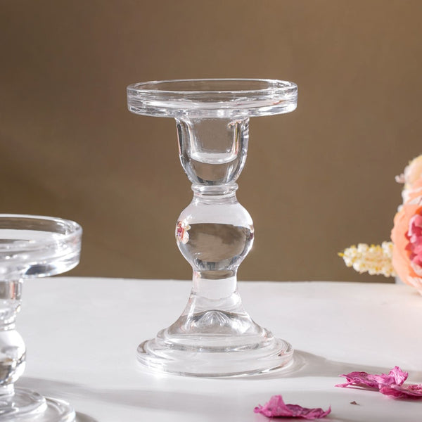Glass Candle Stand Decor Set Of 3 - Candle stand | Home decor