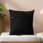 Adria Threadwork Beaded Jute Cushion Cover Black 16 x 16 Inch