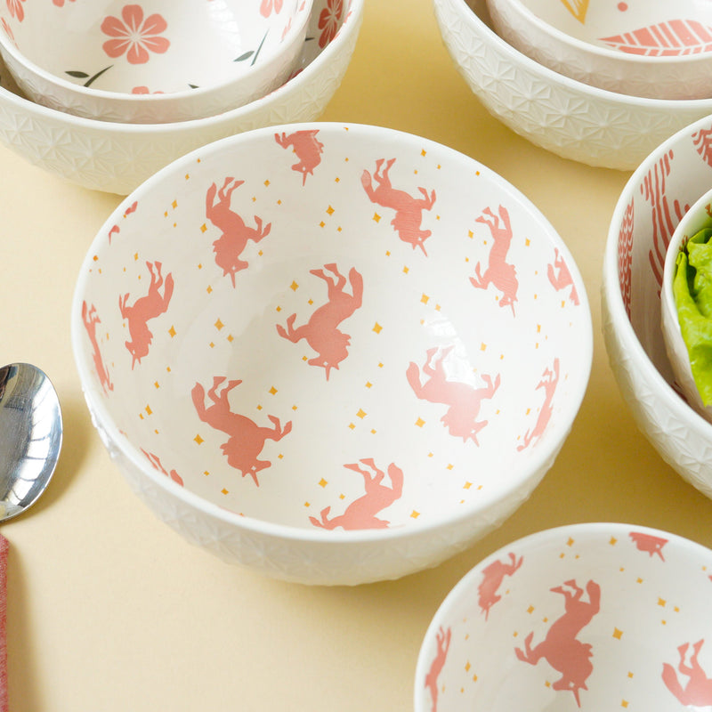 Natura Bowls Pink - Bowl, ceramic bowl, serving bowls, noodle bowl, salad bowls, bowl for snacks, large serving bowl | Bowls for dining table & home decor